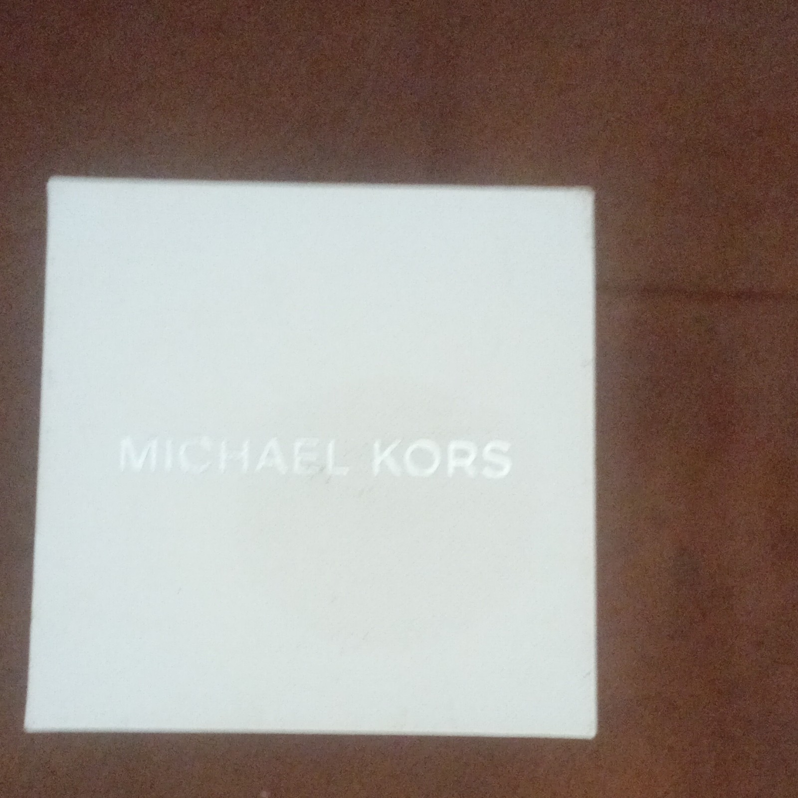 Michael Kors Black Analog Dress Watch Gemmed Indices Metal Band Original Box