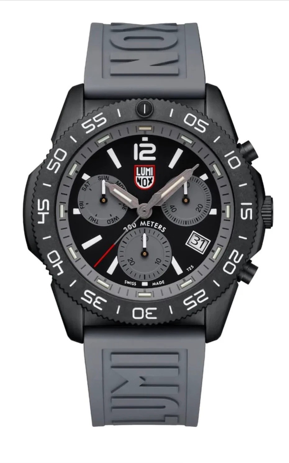 Luminox XS.3148 Pacific Diver Chronograph 44mm Graphite Grey Swiss Watch 200M