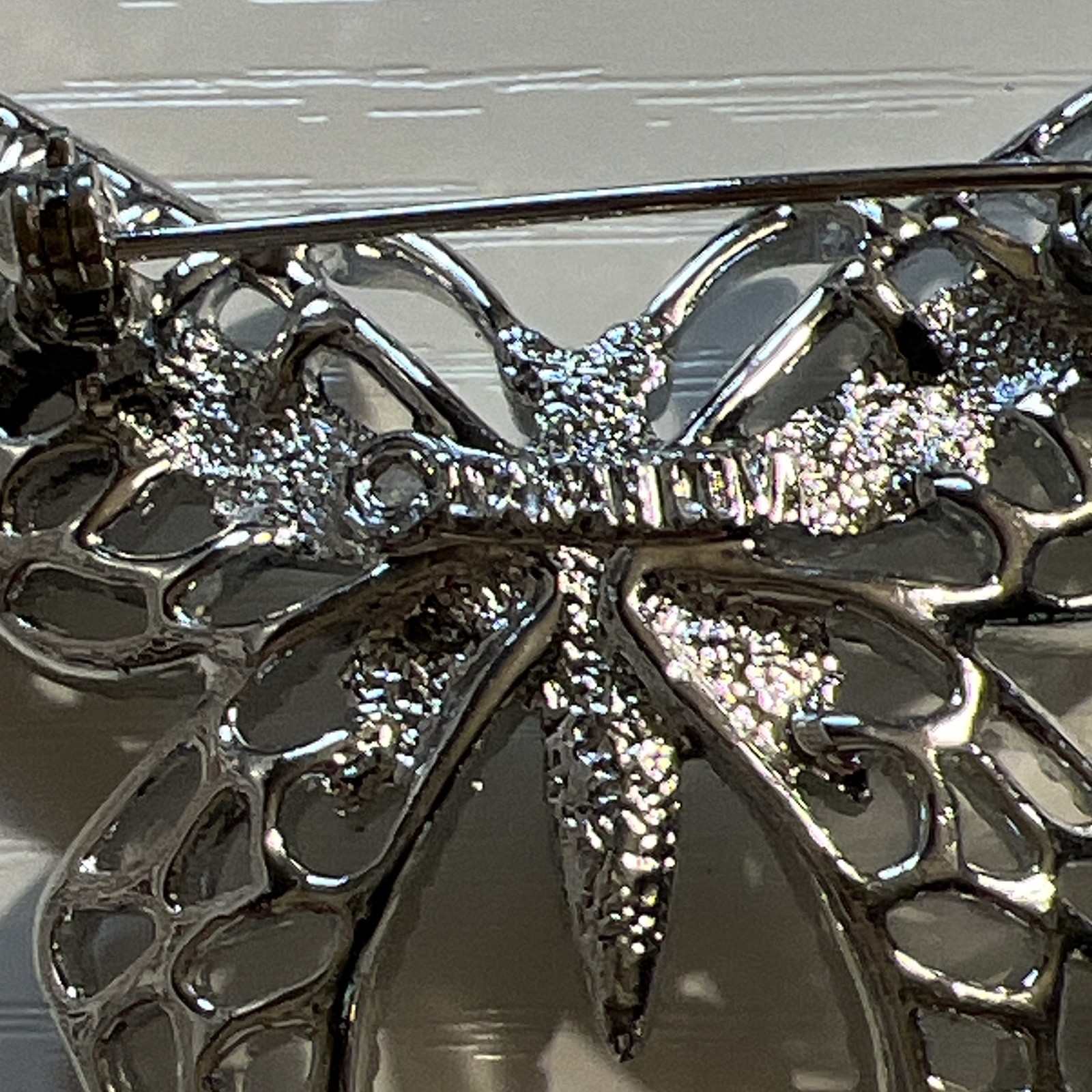 Sarah Cov Vintage Gold & Silver Tone Butterfly Signed Brooch Pins Metal Fashion