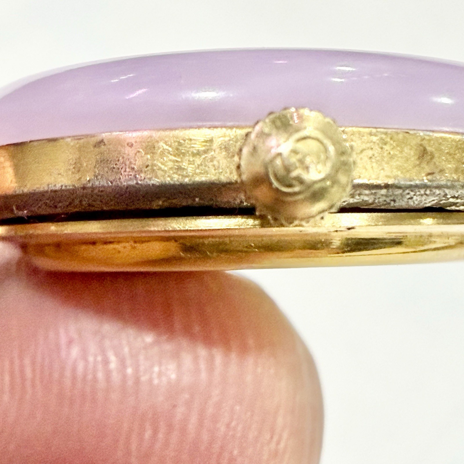 Gucci Change Bezel 1100 Gold 26mm Purple Bezel Quartz Women’s Watch RUNS!