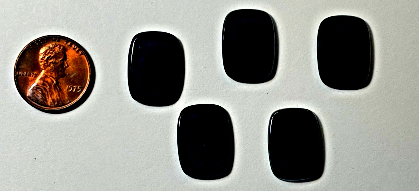 ONE (1) PCS BLACK ONYX 18X13 MM FLAT ANTIQUE SHAPE AS PICTURED BELOW WHOLESALE