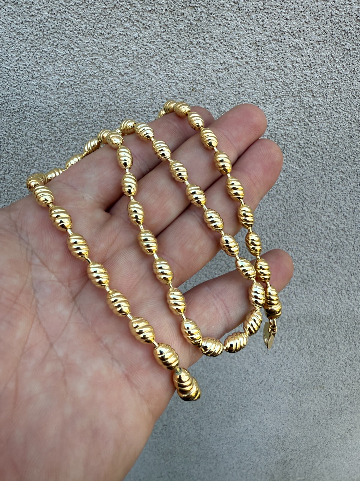 6mm Ball Bead Chain Custom Infinity Link Mens Necklace 14k Gold Over 925 Silver