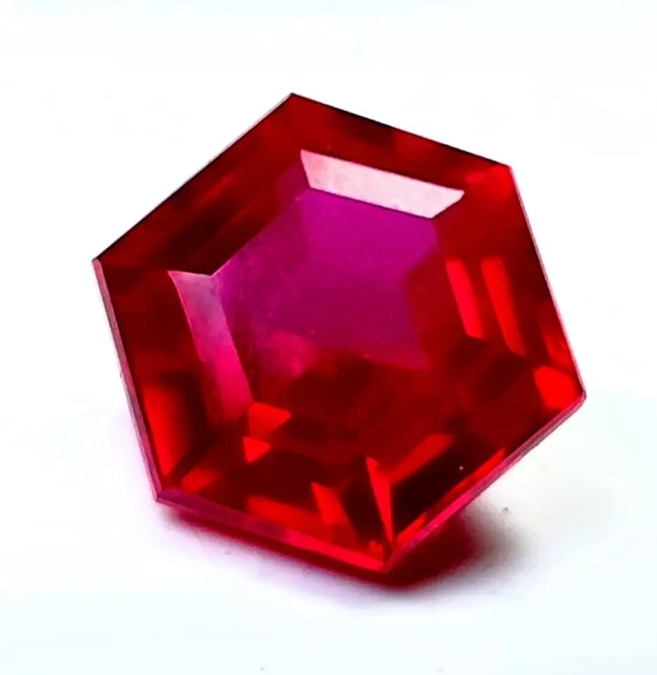 Natural Ruby Red Hexagon Shape 35.21 Ct Certified Loose Gemstone With Free Gift