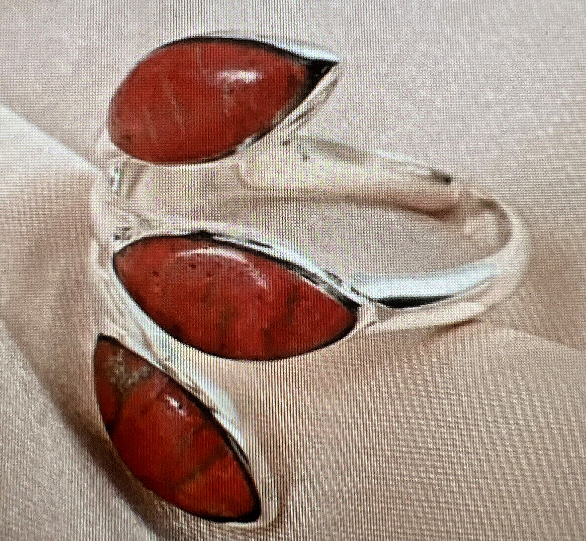 Natural Sponge Coral Ring in 925 Sterling Silver (Size 9.0)