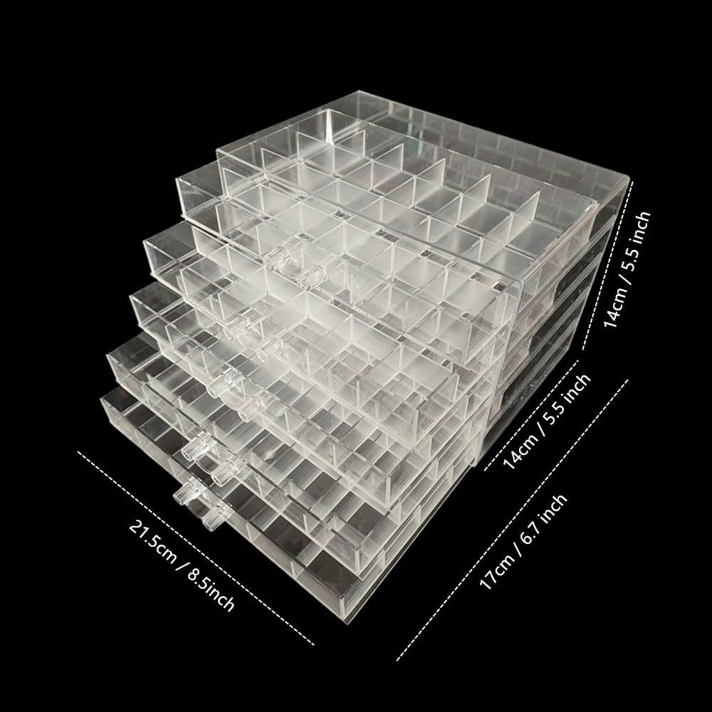 Clear Acrylic Jewelry Organizer Box with 5 8.5 x 5.5 x inches,