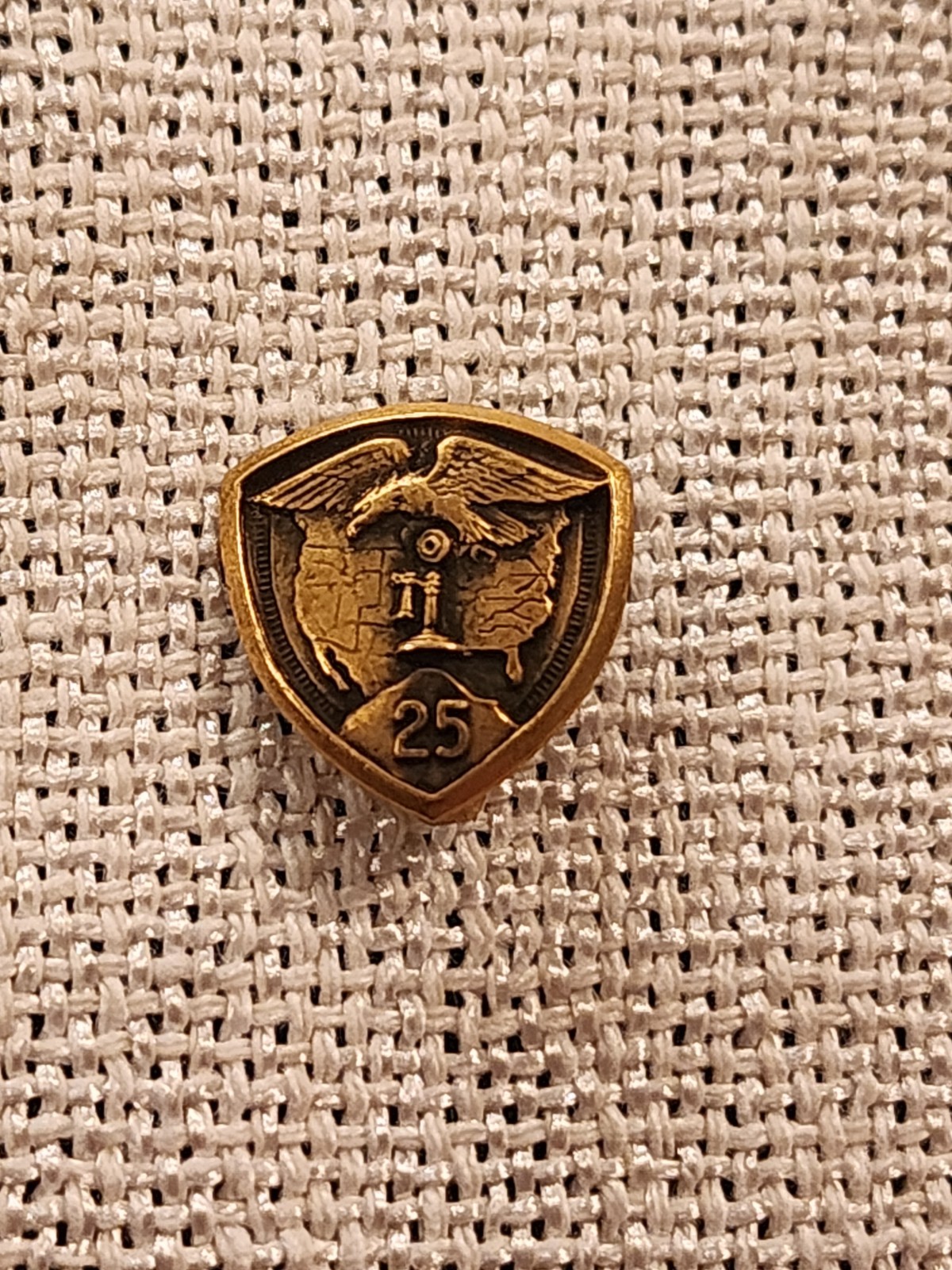 Vintage Western Electric 25 Year Service Pin Eagle Telephone 10K Gold