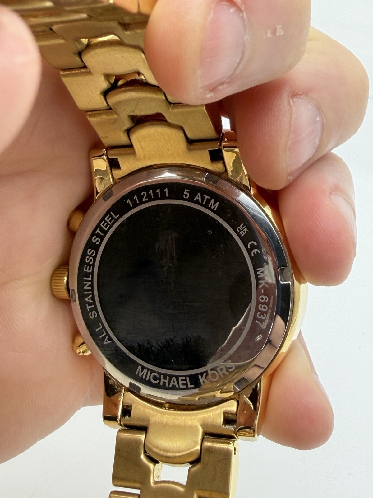 New Authentic MICHAEL KORS Ritz Gold Crystal Chronograph Women’s MK6937 Watch