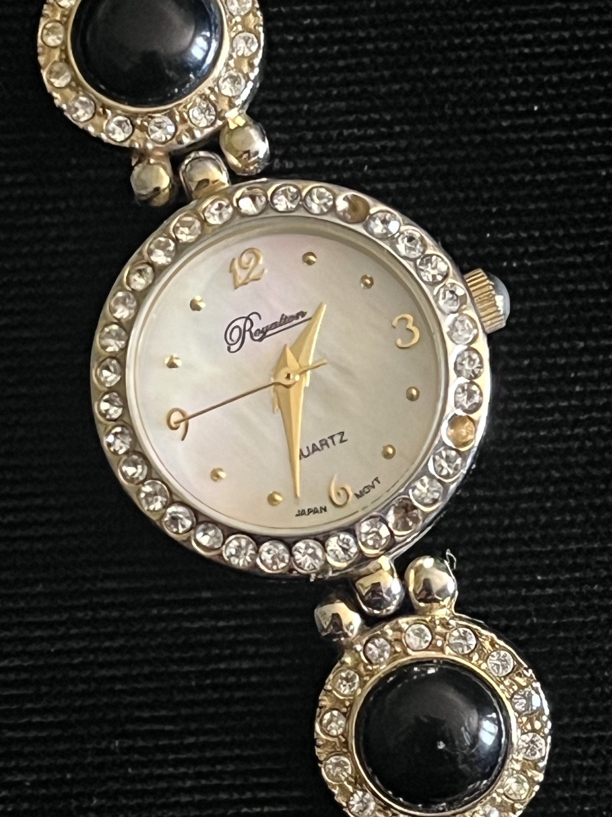 Royalton Womens Mother of Pearl Crystal Bracelet Watch V377