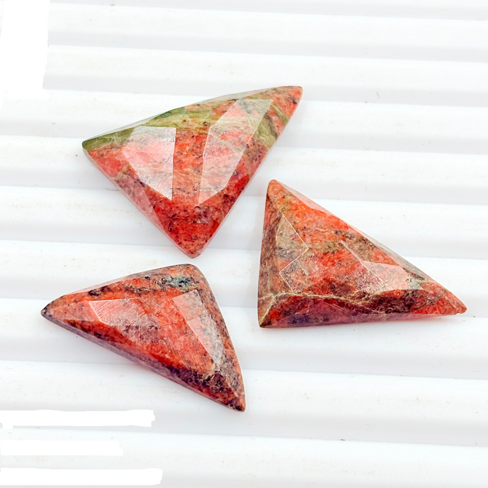 45 Carat Natural Faceted Unaite Jasper Loose Polished Gemstone – H-49