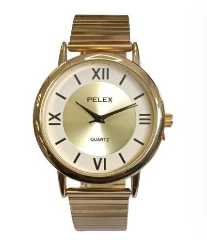 Wrist Watch Men’s Large Gold Bracelet Quartz Big Roman Dial Elegant Splash Proof