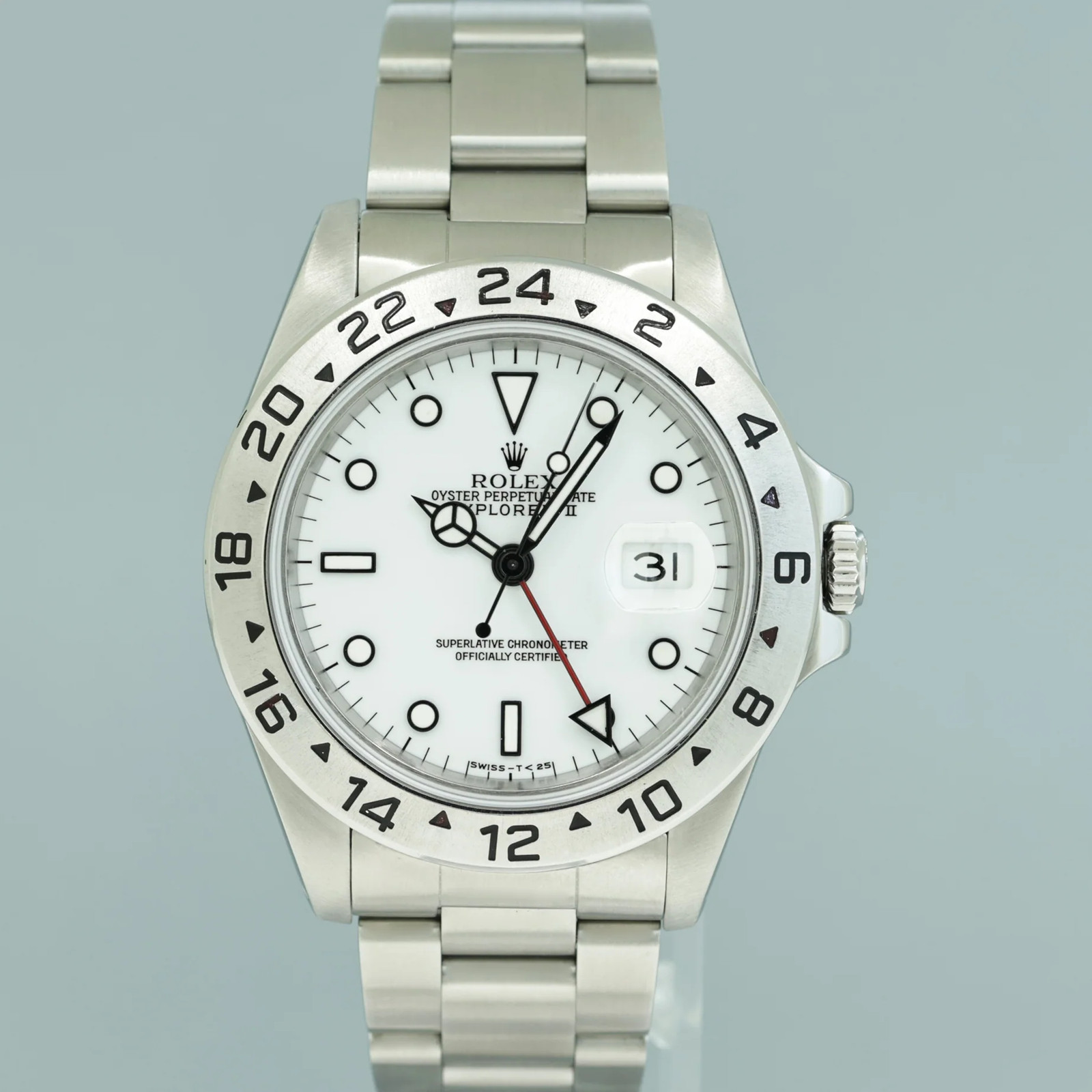 1998 MINT Rolex Explorer II White 16570 40mm Tritium Polar GMT Watch Box
