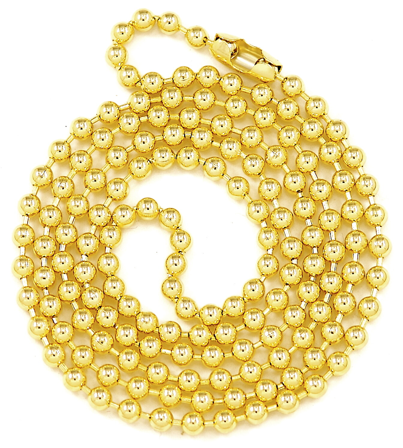Ball Chain Necklace 27 Inch Length Dog Tag Style
