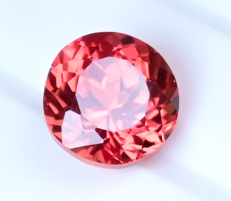 4.10 Ct Natural Myanmar Red-Orange Spinel Round Cut Certified Flawless Gemstone