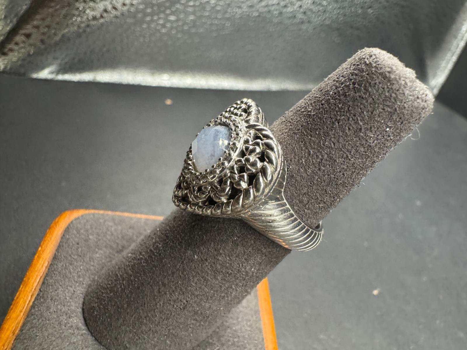 Judith Ripka Lavander Quartz & CZ Heart Shape Ring