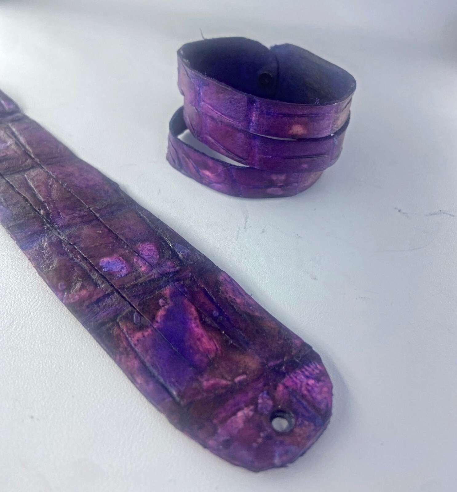 Genuine Handmade Alligator Leather Bracelet