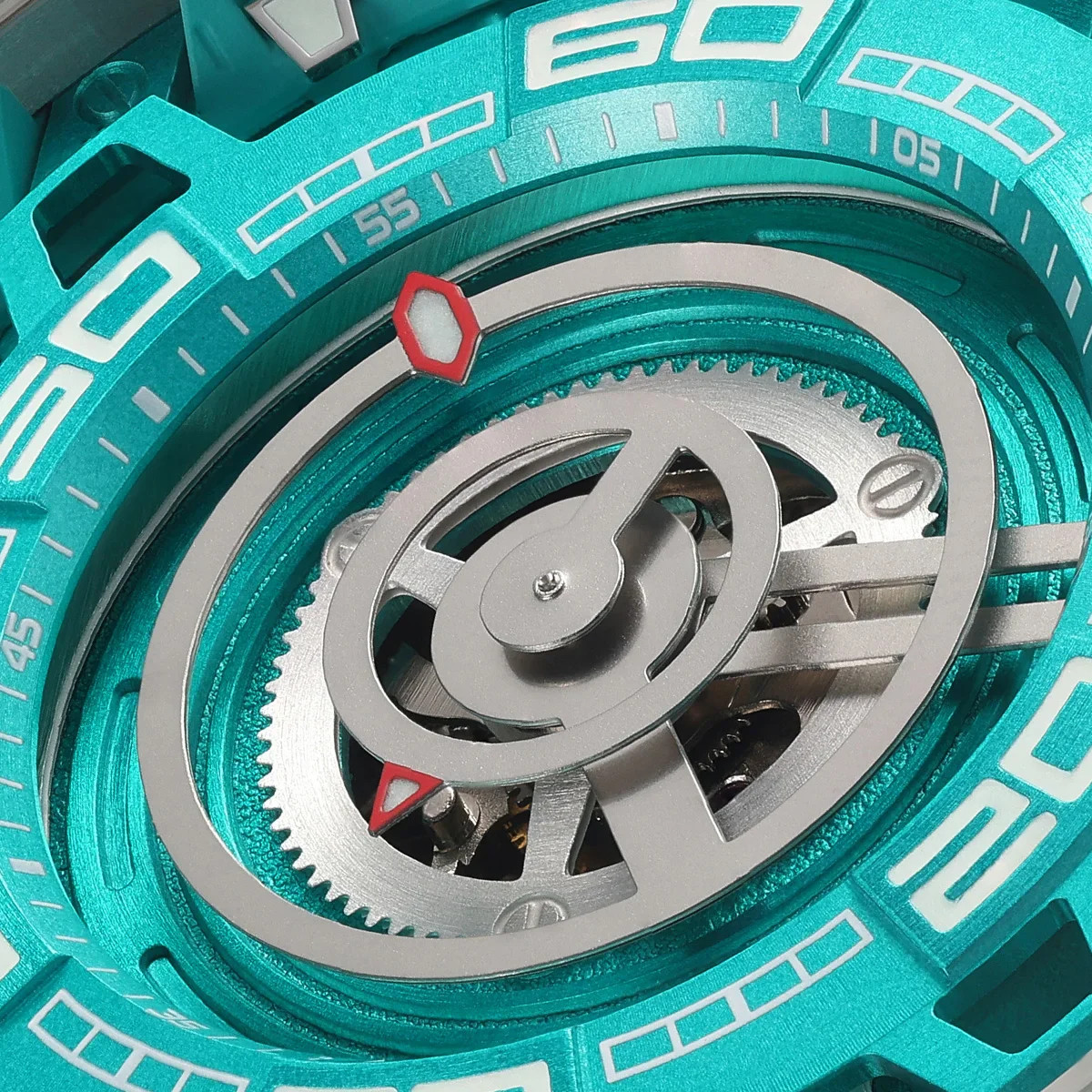 BERNY Automatic Men’s Skeleton Watch 5ATM Luminous Sapphire