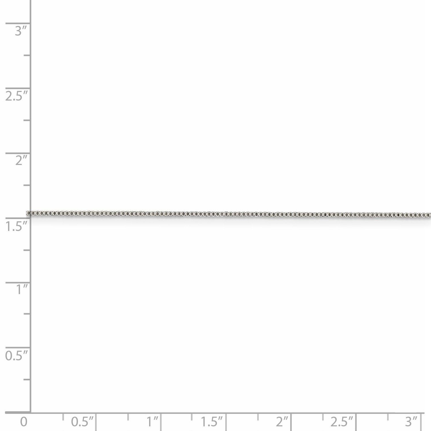 Sterling Silver Solid 0.8mm Plain Box Chain w/ Spring Ring Clasp 16″ – 24″