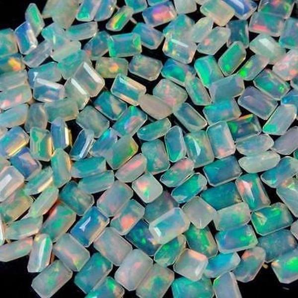 3X5MM/4X6MM/5X7MM ETHIOPIAN WELO FIRE OPAL OCTAGON EMERALD CUT LOOSE GEMSTONE