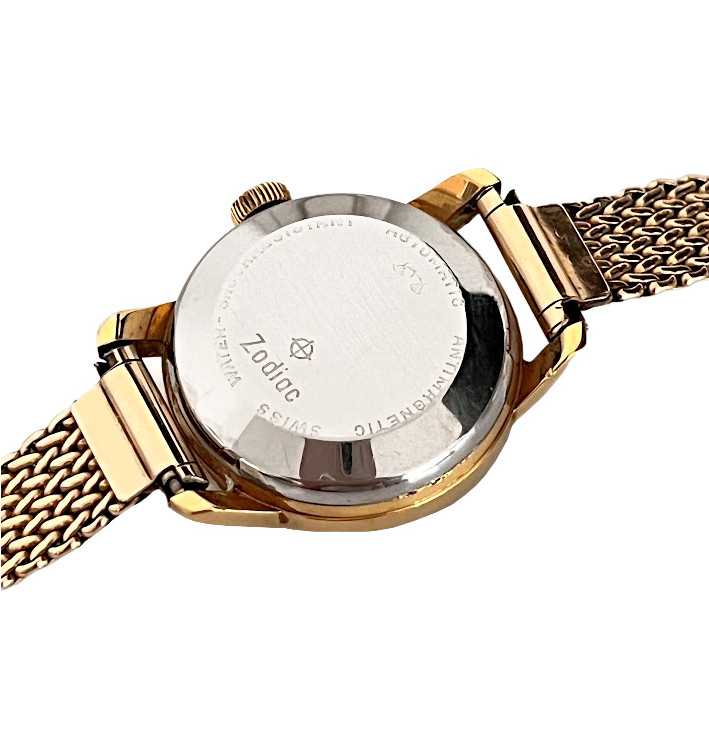 Vintage 1960s Zodiac Champagne Ladies Gold Filled Automatic Swiss Watch