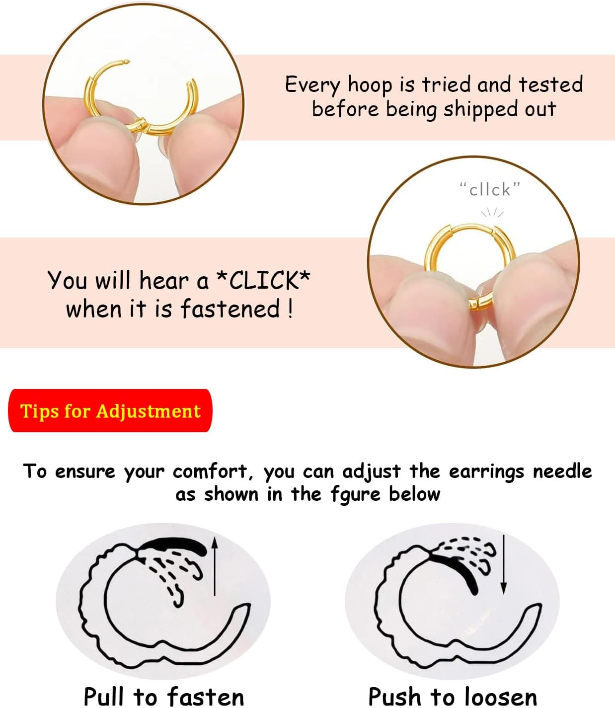 Surgical Steel Huggie Hoop Earrings & Flat Back Studs for Women Men, 6Mm-14Mm Sm