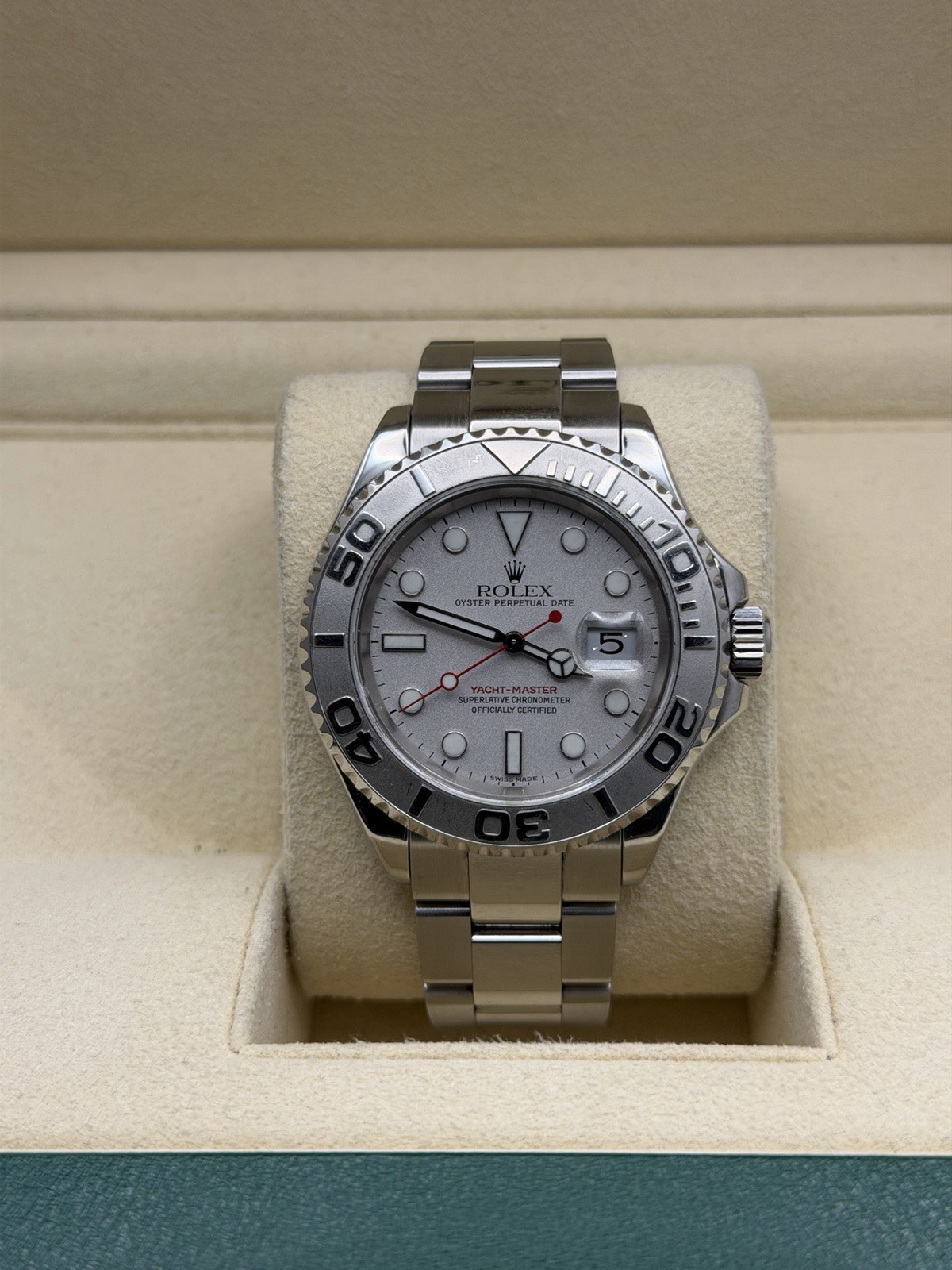 Rolex Yacht-Master 16622 Rhodium Dial Platinum Steel 40mm Men’s Watch