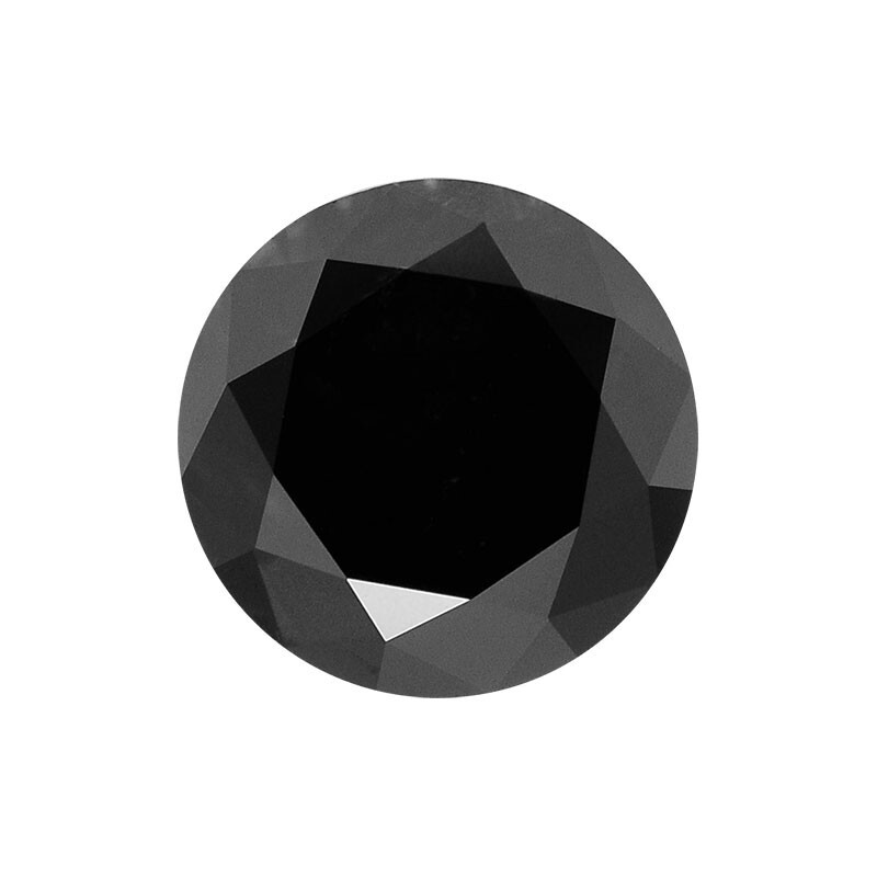 GLI Round Brilliant Cut Black Diamond – 2.48 Cts.