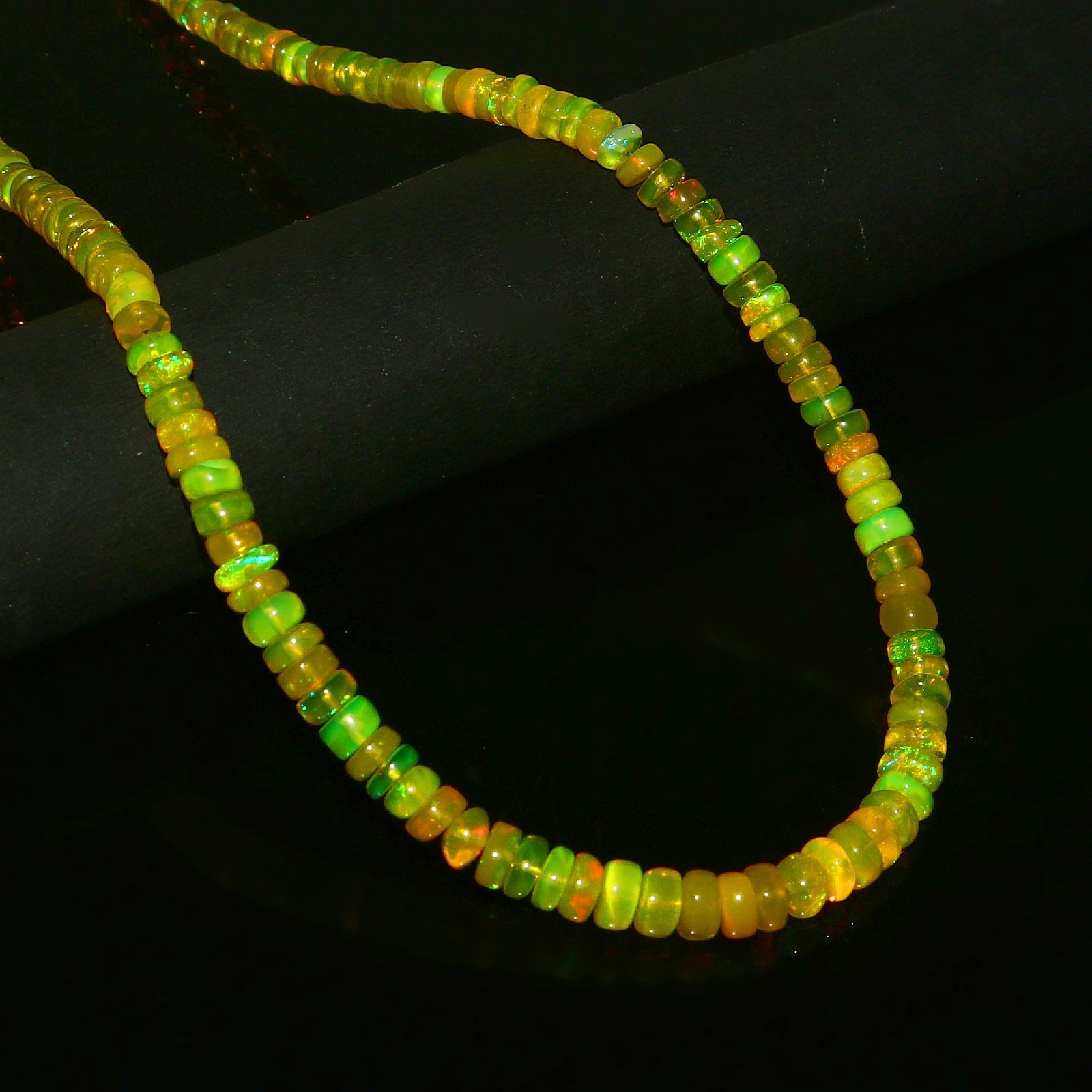 Gemstone Opal Beads Rondelle Opal beads Yellow Color Opal Necklace Birthday Gift