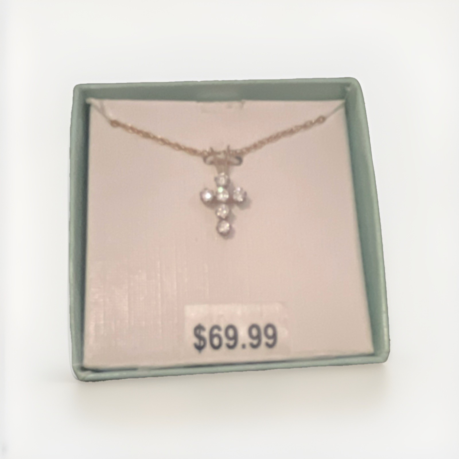 Jewelry of Faith Gold Crystal Cross Pendant Necklace Religious Charm