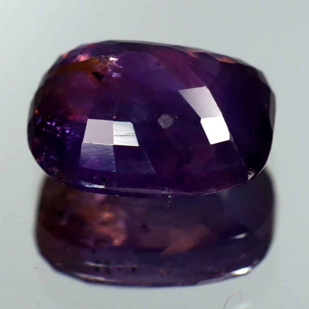 GIA Certified 2.06 ct Cushion (7.97 x 6.17 mm) Unheated Reddish Purple Sapphire