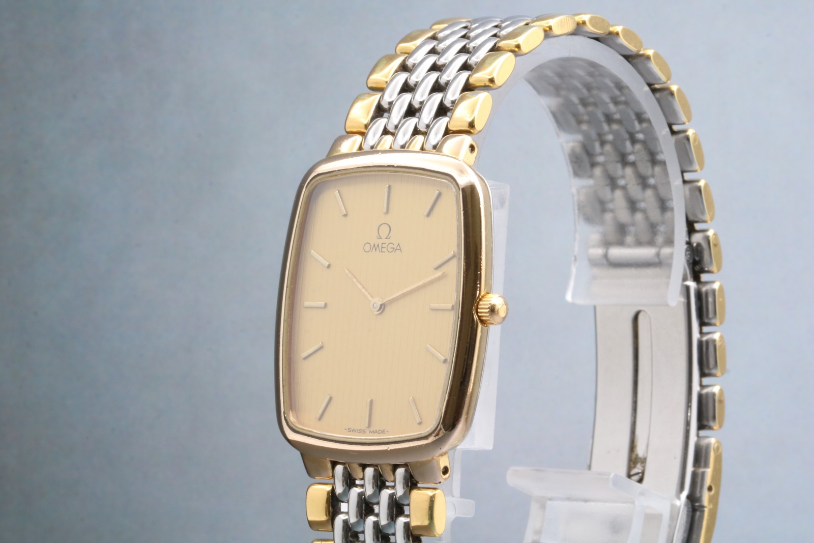 [Near MINT] Vintage OMEGA De Ville Cal.1378 Gold Square Quartz Men’s Watch JAPAN