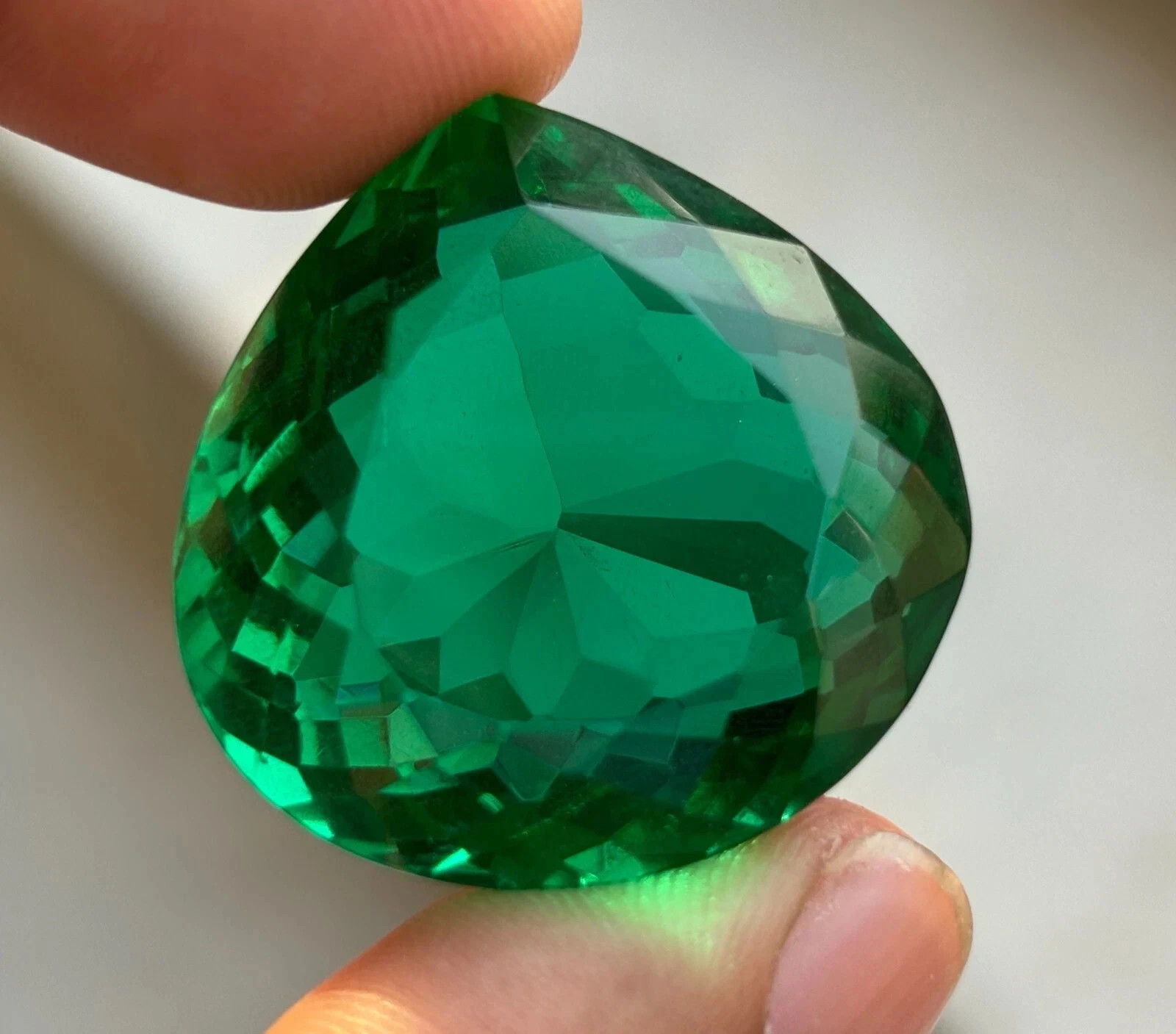 GIE Certified 73.10 Ct Elegant Natural Green Topaz Loose Pear Cut Gemstone
