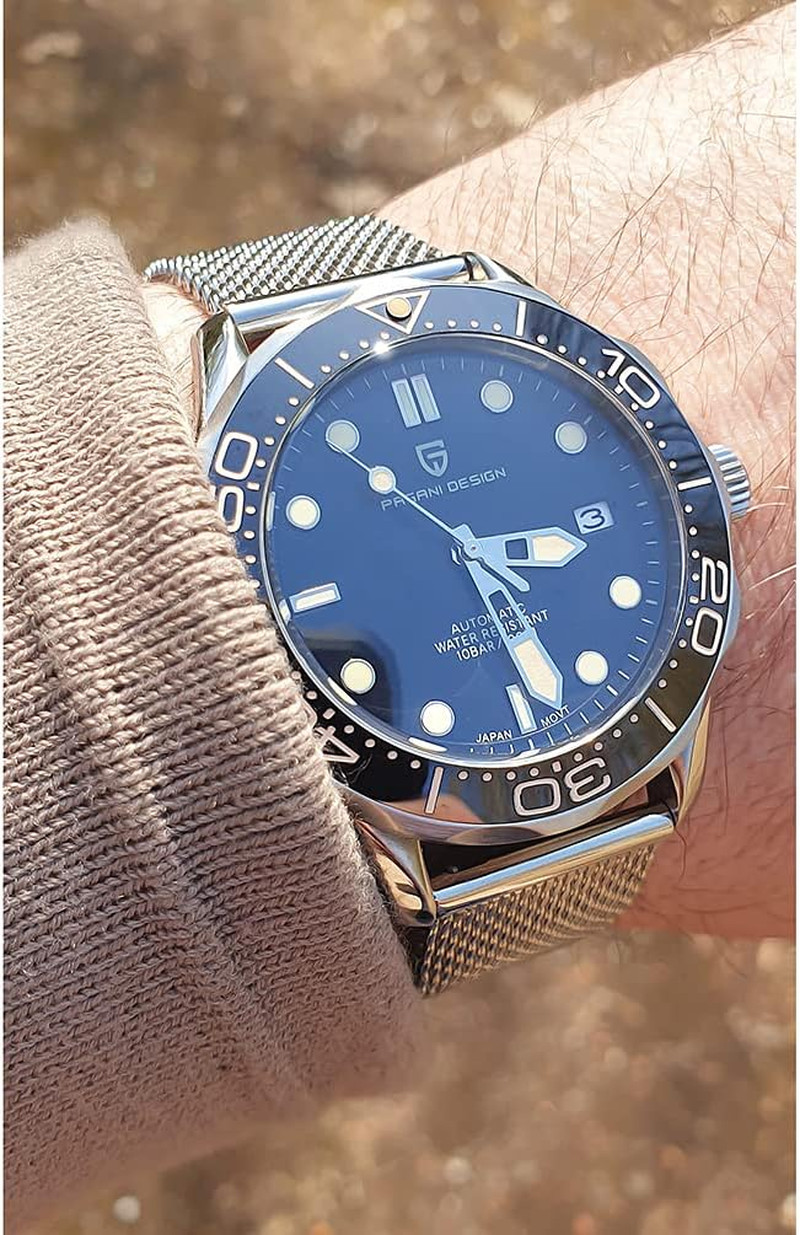 Pagani Design 007 Automatic Dive Watch, NH35, 100M Waterproof, Stainless Steel
