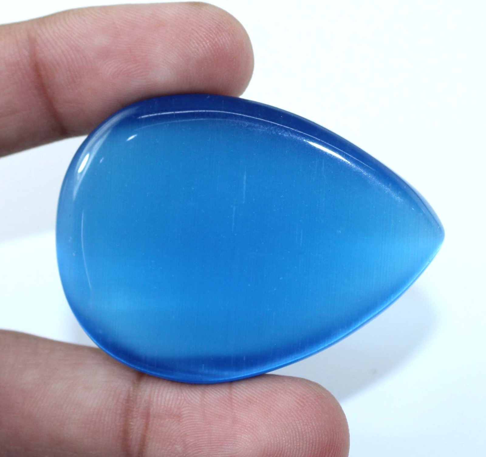 Certified 170.25 Ct Natural Blue Cat’s Eye Pear Gems T37327 Father’s Day Offer