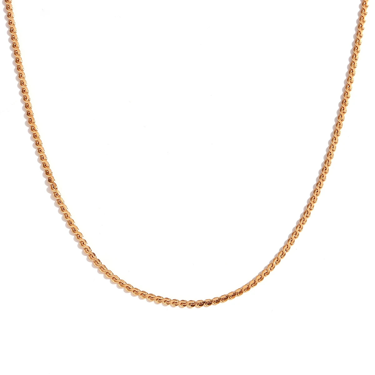 Water Wave Chain Necklace Stainless Steel Snake Link Multiple Wear Jewelry
