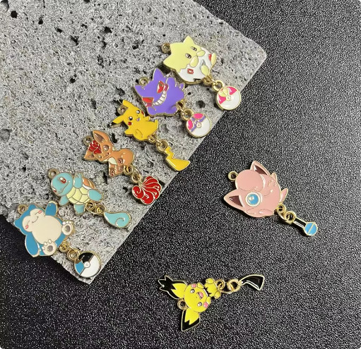 new 80Pcs Anime cartoon mix Charm bracelet necklace Pendant DIY Jewelry Making