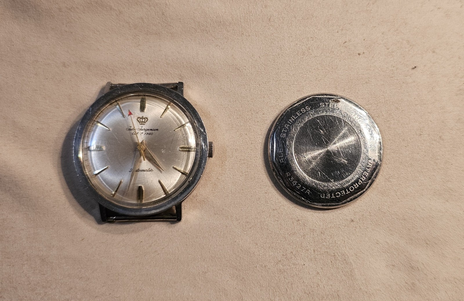 Jules Jurgensen ETA 2451 ,SS, 17 JEWELS automatic Vintage Watch