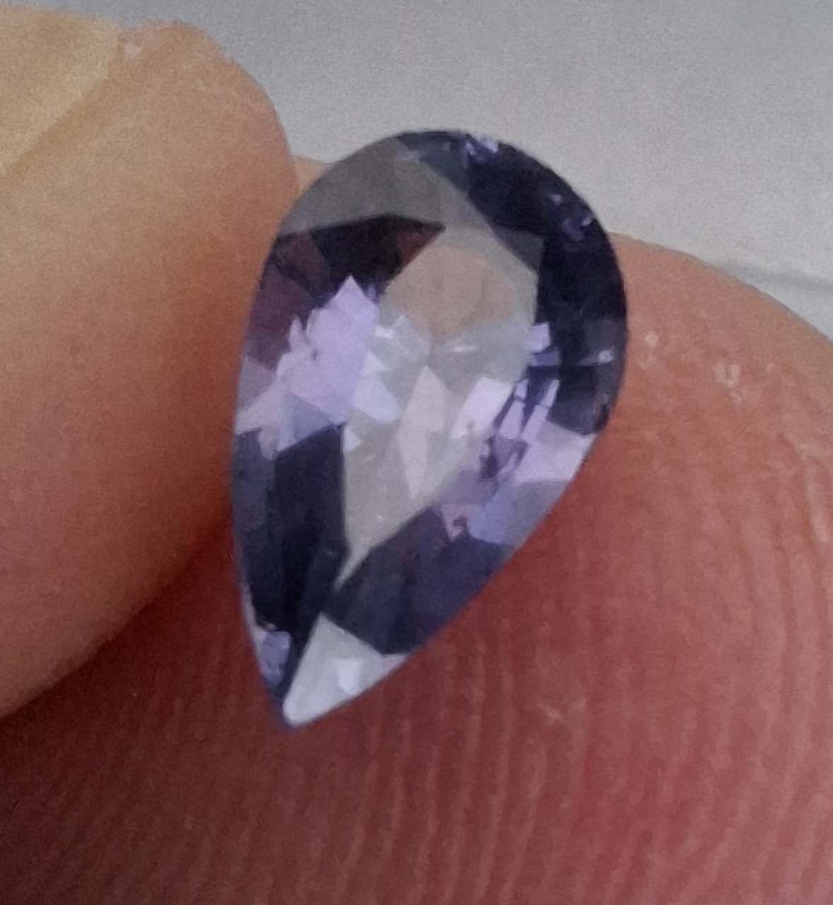 1.38ct FINE Ceylon Purple Sapphire Pear Cut Loose No Heat Treatment Sri Lanka