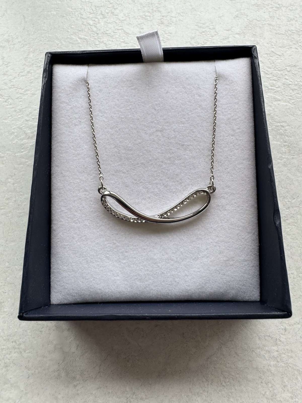 Byzantium Collection – Designer Crystal Encrusted Hollow Eternity Necklace