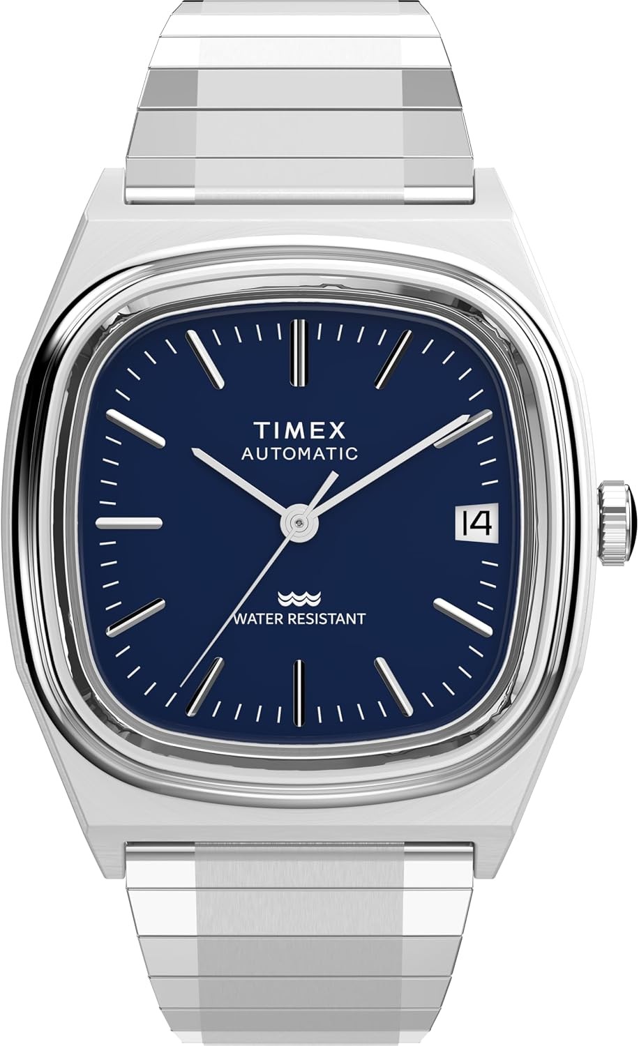 New Timex TW2Y07400 Q Unisex Watch 5 Water Resistant Plastic Navy Dial Japan