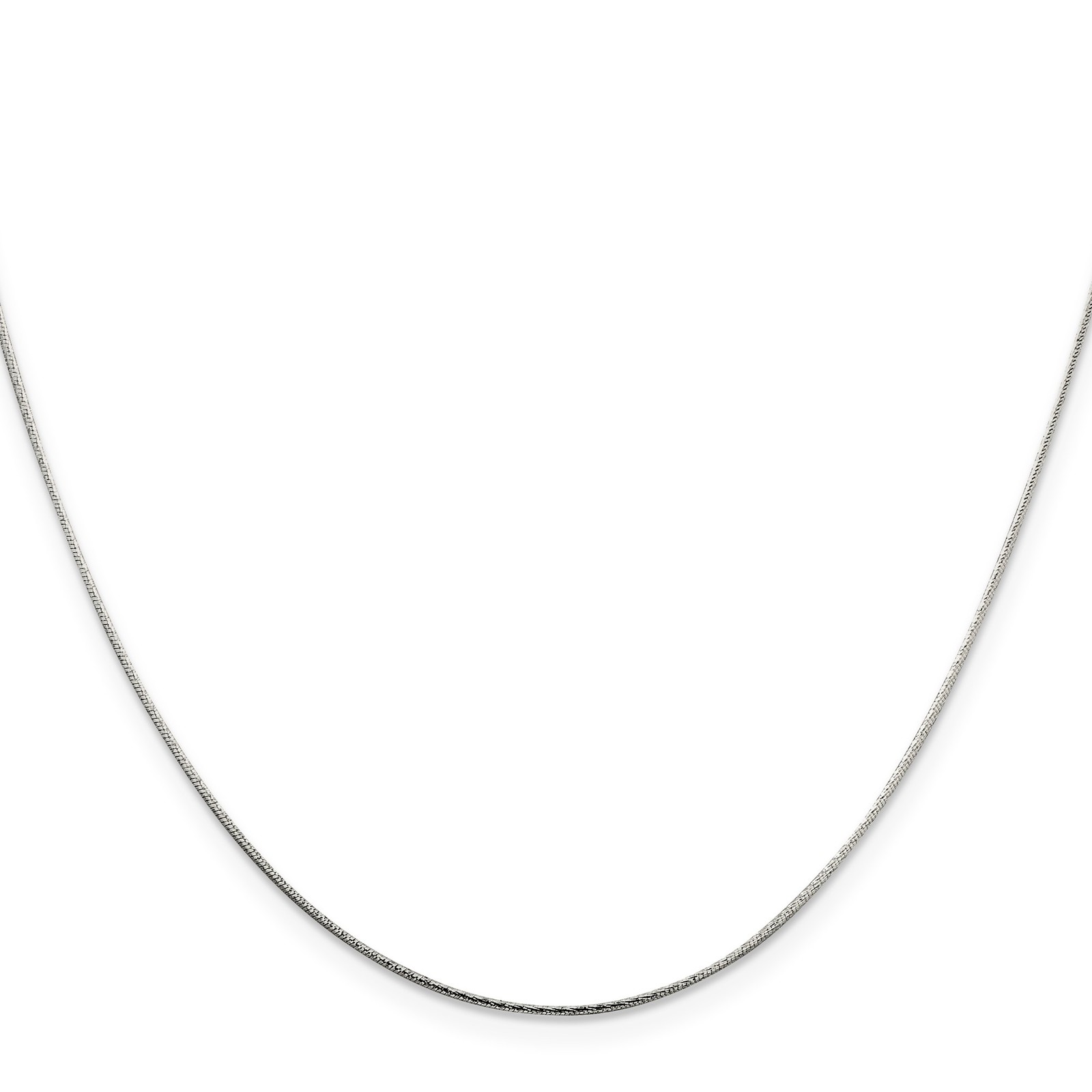 Sterling Silver .85mm Diamond-cut Snake Chain Necklace Mens Womens
