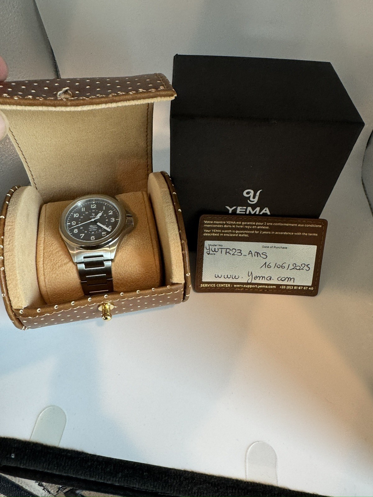 YEMA Flygraf Pilot M2 Grey Dial, 39 MM, with Box and pappers