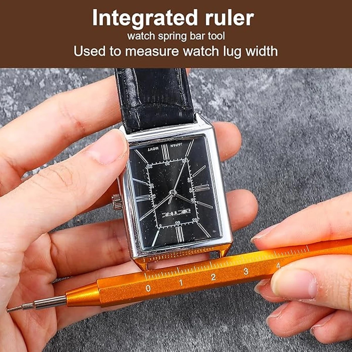 Watch Repair tool – Metal Watch Band Spring Bar Link Remover with Ruler