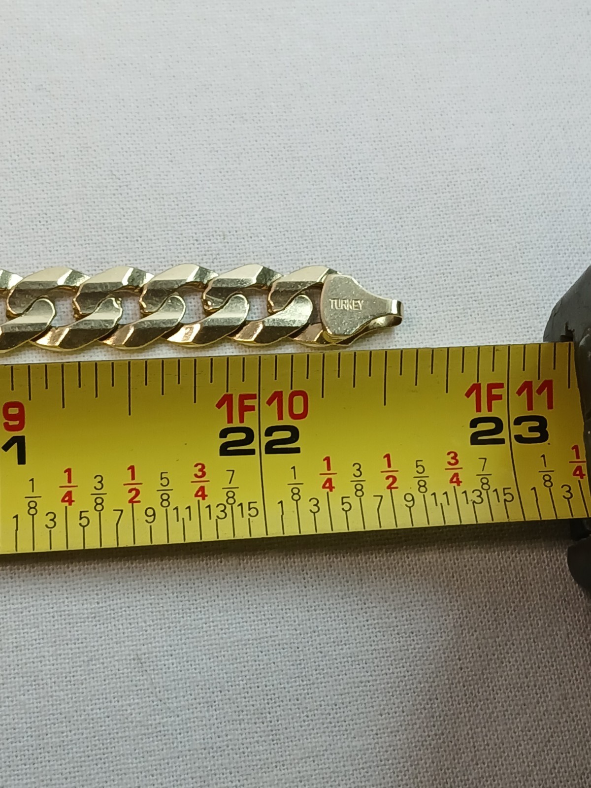10k Solid Gold Curb Link Necklace 22″ 50.5 Grams 9mm Midas 10k