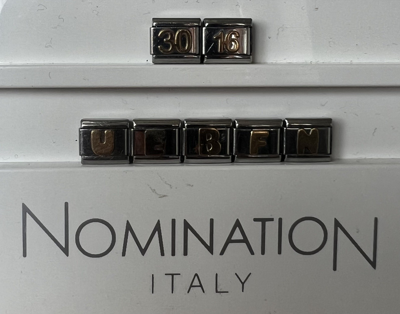 Genuine Nomination Charm – Gold letters and numbers – Multi Listing You Choose