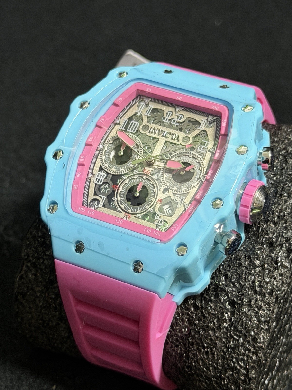 Invicta Racing Valyron Chronograph Bubblegum Color Way Men’s Watch 44mm