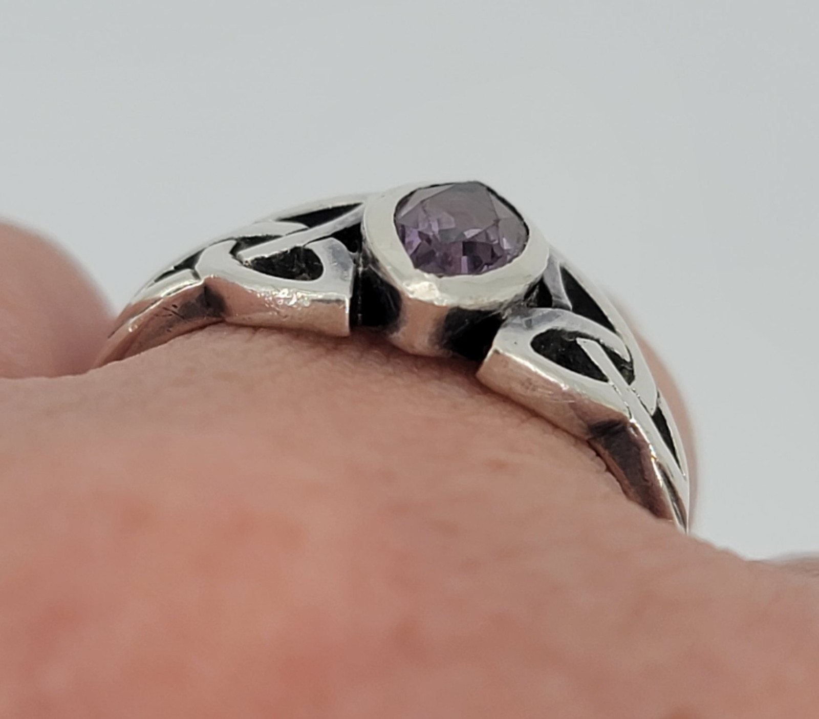 925 PSCL Marked Peter Stone Sterling Silver Celtic Knot RING