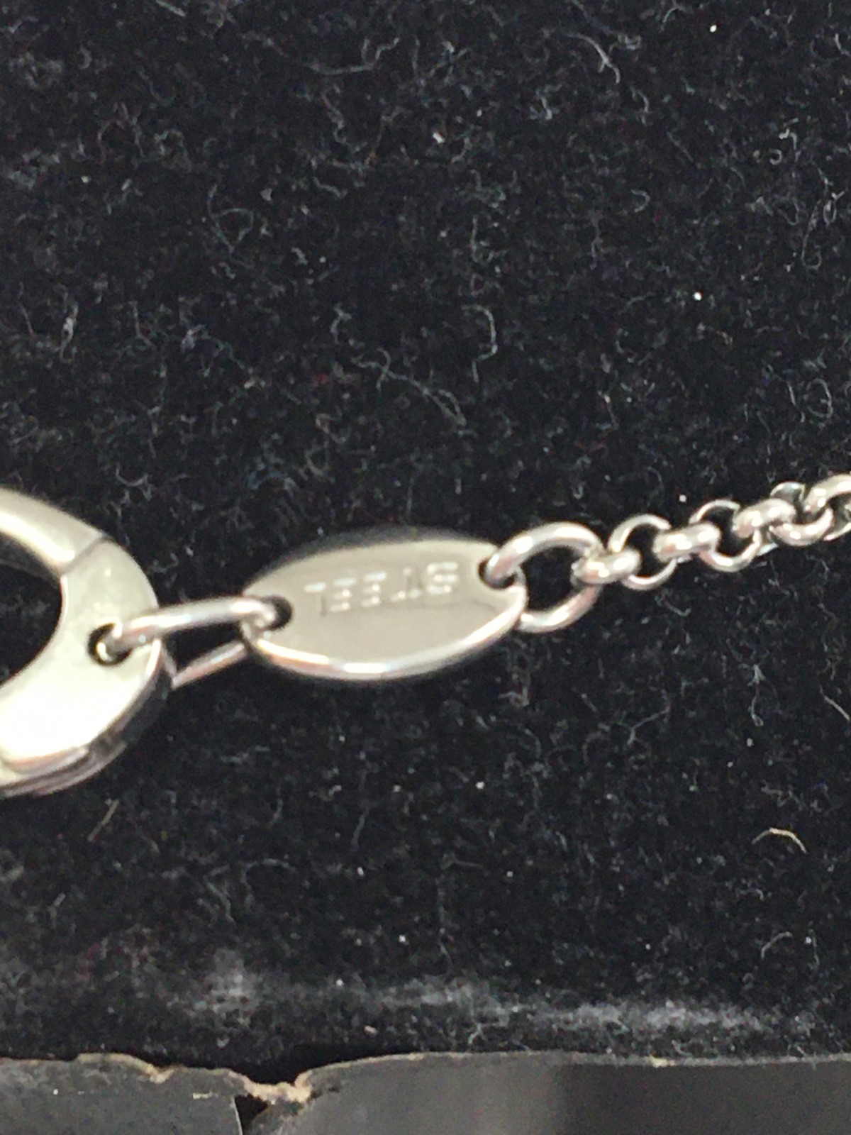 Fossil Necklace Women’s Stainless Steel Assorted Beads Dangle Necklace (H12)
