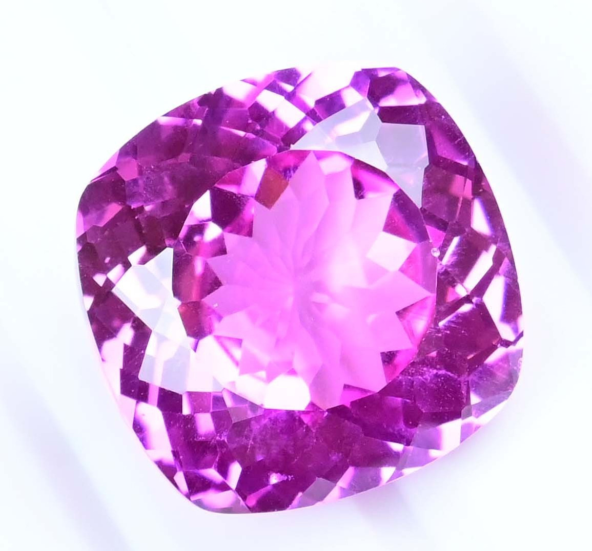 25.20 Ct Natural Mogok Pink Ruby Cushion Certified Flawless Loose Rare Gemstone