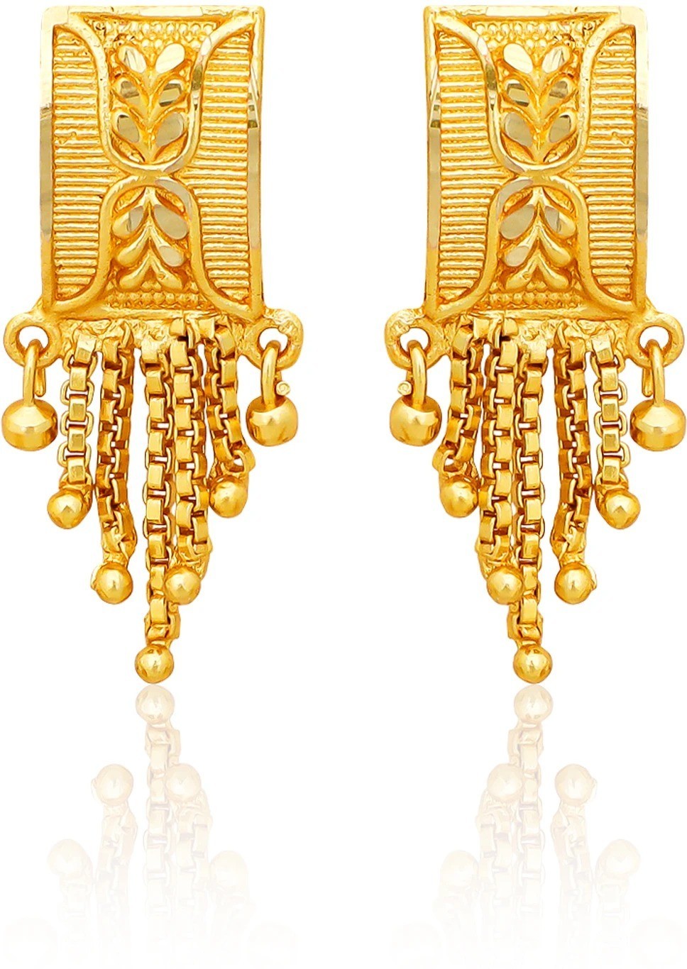 Traditional South Screw Back Multicolor Stud Earrings For Women And Girls Brass