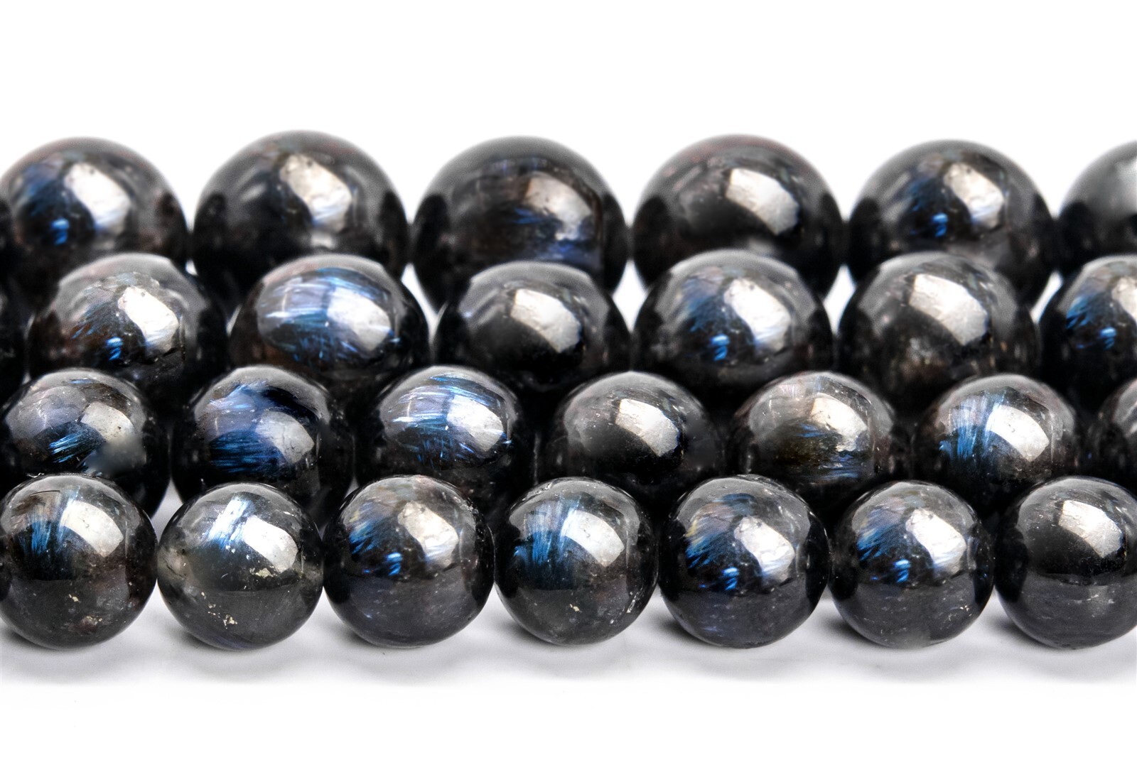 Genuine Natural Arfvedsonite Beads Grade AA Round Loose Beads 7/8/9/10/11MM